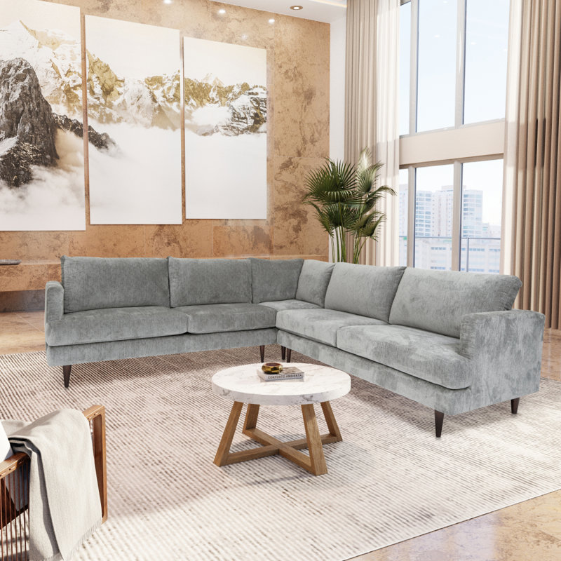 Modern Sofa L Shaped Sectional Sofas For Living Room Sectional Couches For S Apartment With Solid Wood Frame Velvet